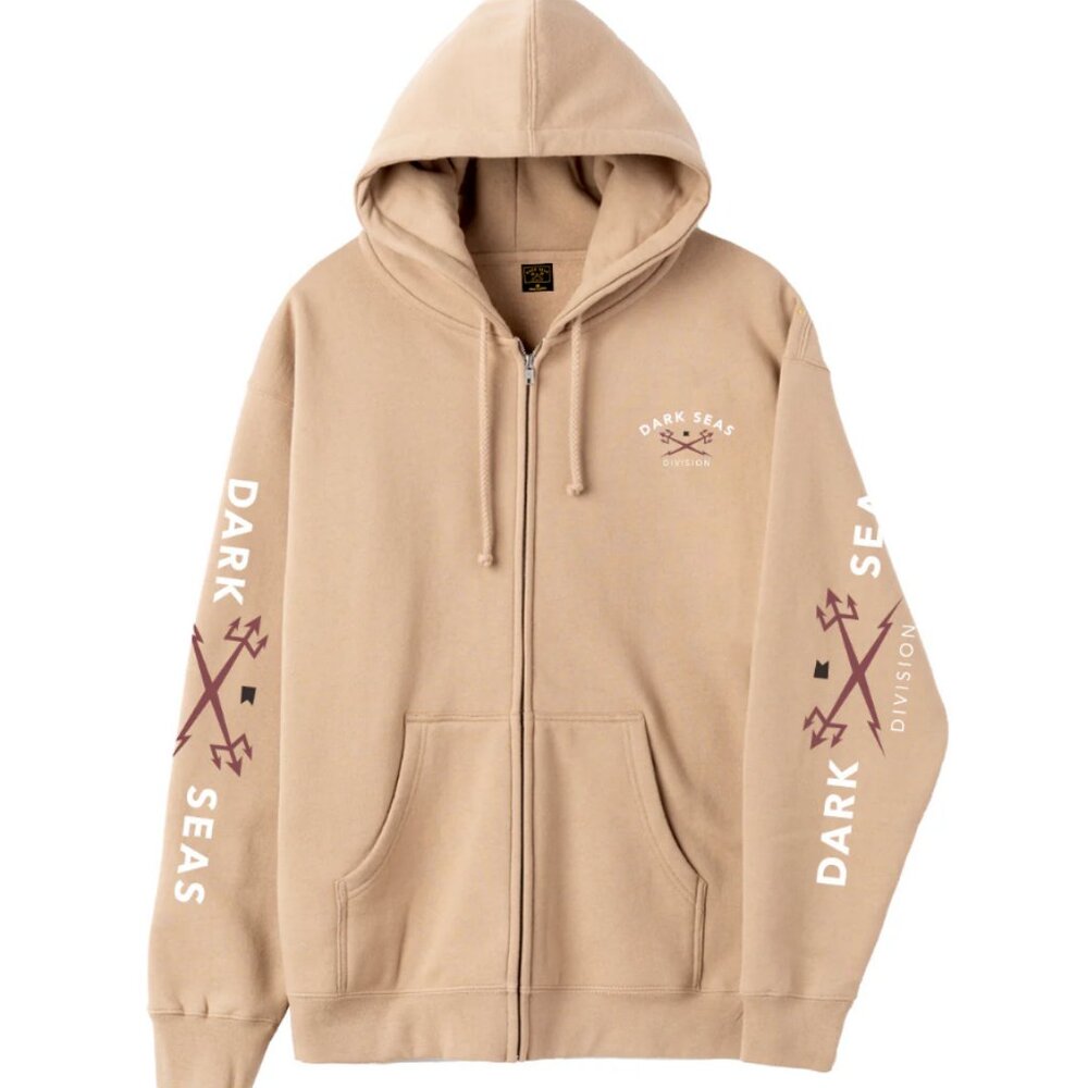 Dark Seas Division Headmaster III Zip Hoodie Sandstone